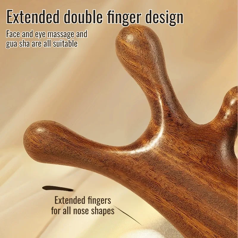 Upgrade monster multifunctional sandalwood comb head hair loss head therapy gua sha dredging meridians scalp eye face massage