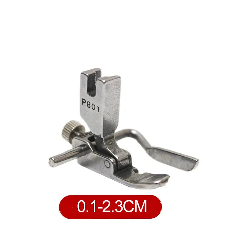 P801 Right Unilateral Fixed Guide Narrow Zipper Quilter Presser Foot Adjustable Industrial Sewing Machine Accessories (10mm-23mm