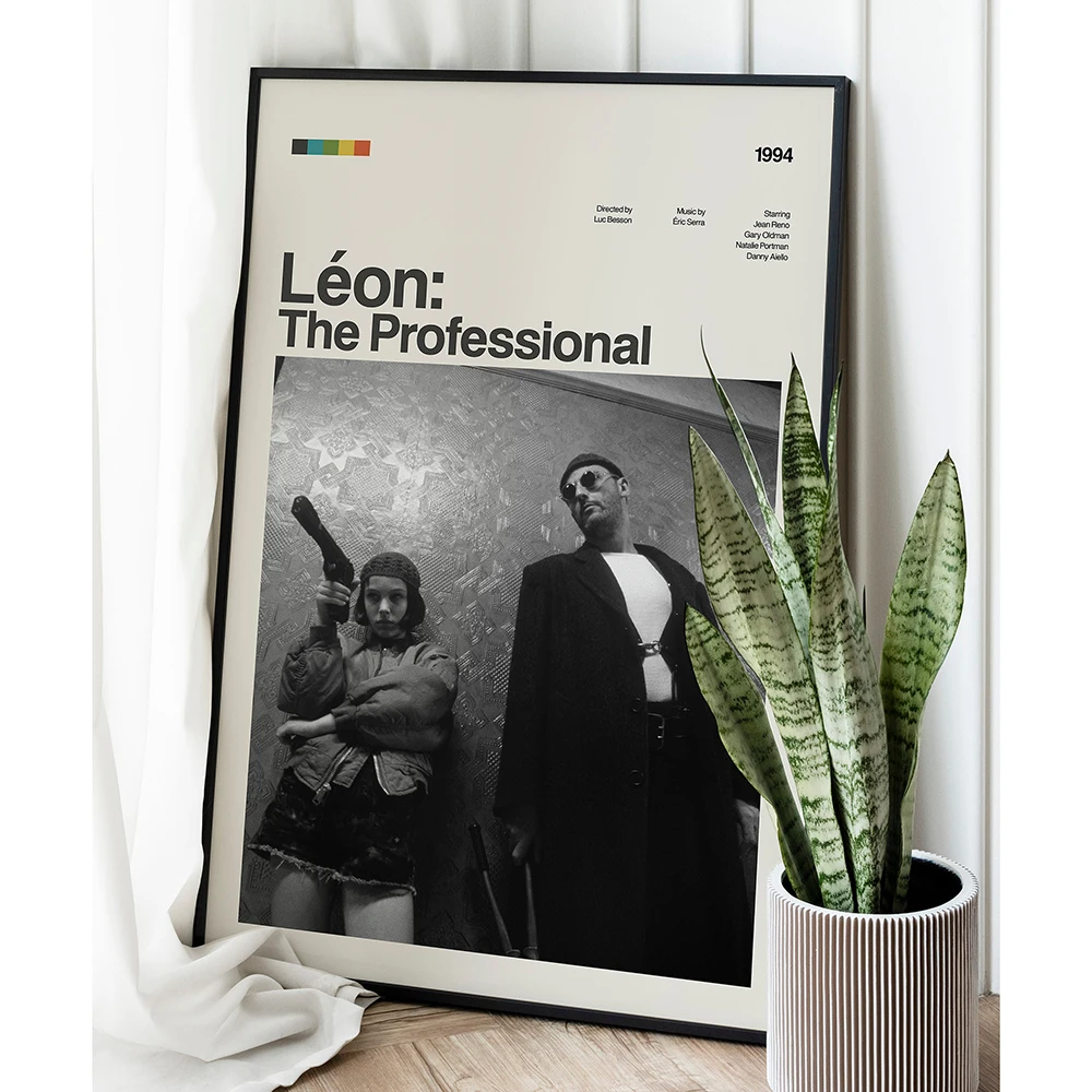 Leon Movie Poster Print Famous Leon The Professional Canvas Painting Vintage Wall Art Picture For Living Room Home Decoration