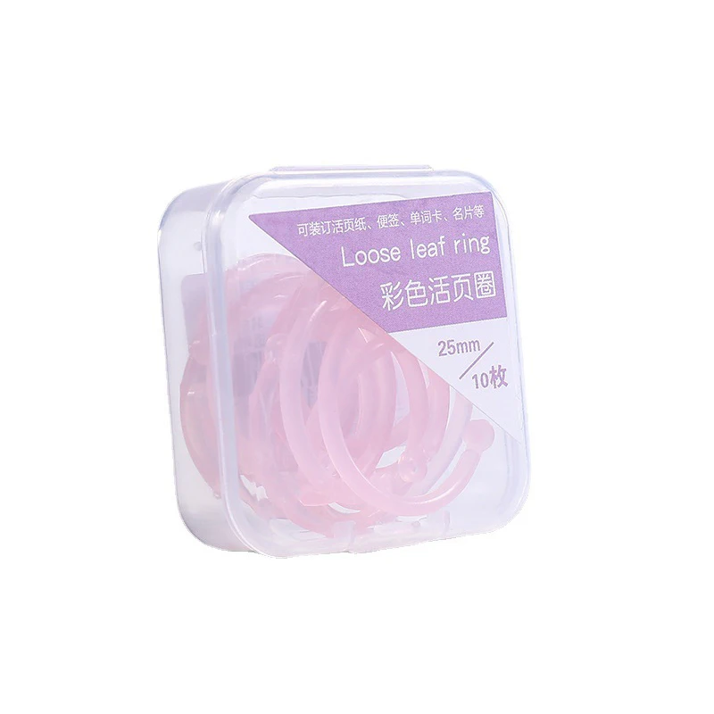 /32pcs Kunststoff Ring binder/25mm DIY Alben Kreis Ring Öffnung Lose blatt Buch Reifen Tagebuch Büro Binde zubehör