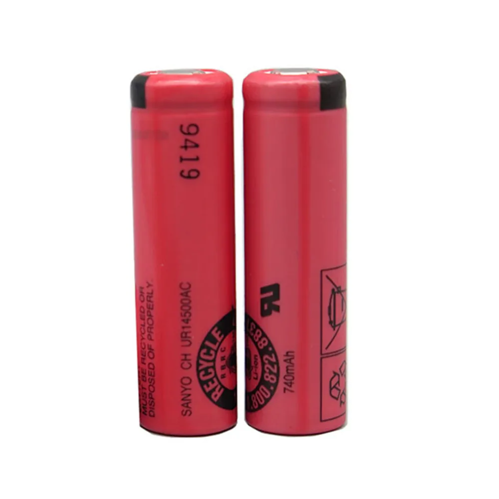 2PCS/Lot UR14500AC 3.7V 740mAh Flat Head Lithium Battery for Braun Oral B S5 S6 S7 S51 Toothbrush Shavers Repair Replacement