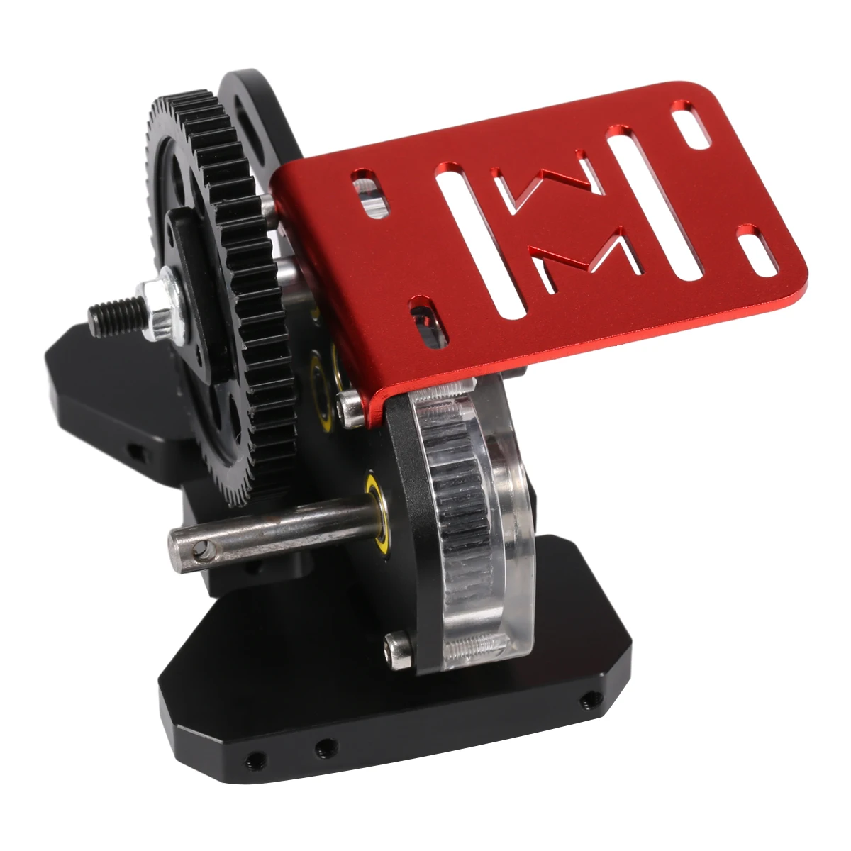 

1/10 Aluminum Carbon Fiber Motor Transmission Overdrive Gearbox Set with 15T Motor Gear for 1:10 Axial SCX10 II RC Crawler Cars