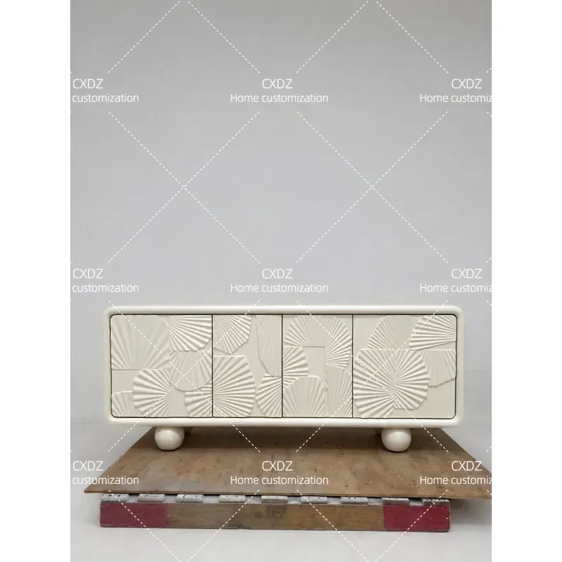 Modern simple Italian TV cabinet Light luxury dining side cabinet Personalized model room Storage cabinet