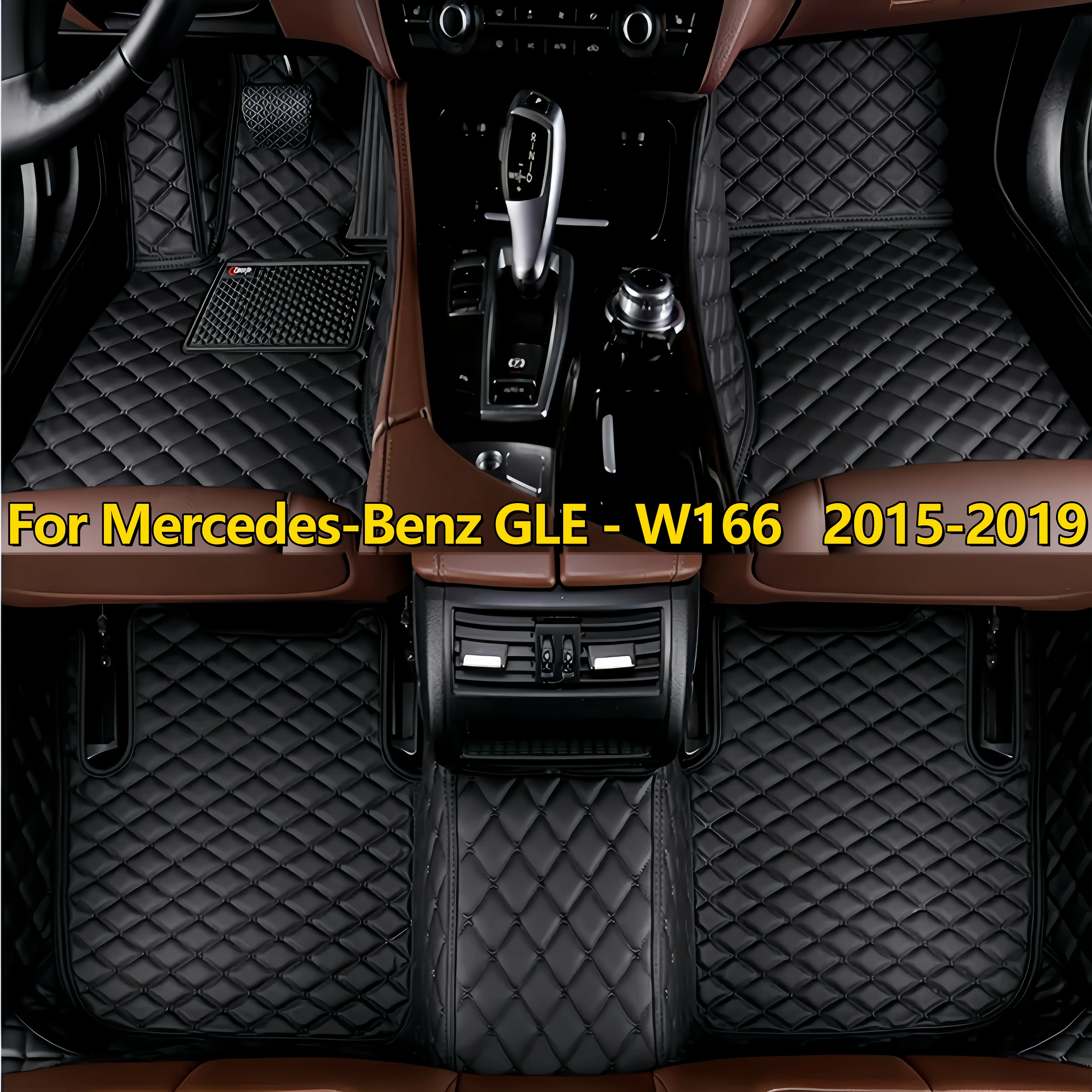 Custom Leather Car Floor Mat For Mercedes-Benz GLE - W166 2015 2016 2017 2018 2019 All Weather Waterproof Car Floor Mats Interio