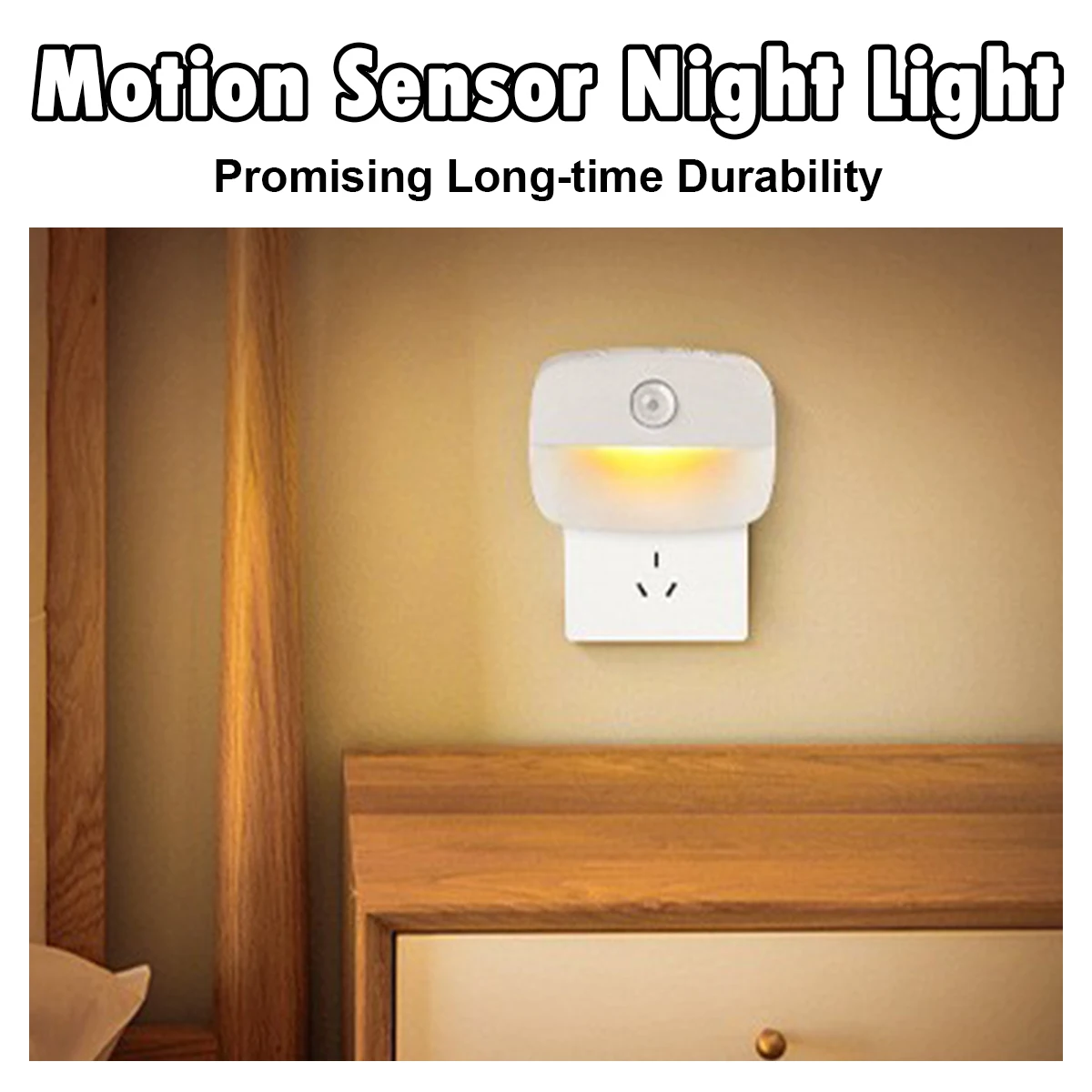 Portátil Led Night Light Sensor Lâmpada Quarto Bedside For-sleep Mini Cama Automática At-night Eu-plug Iluminação Warm-white Sleep