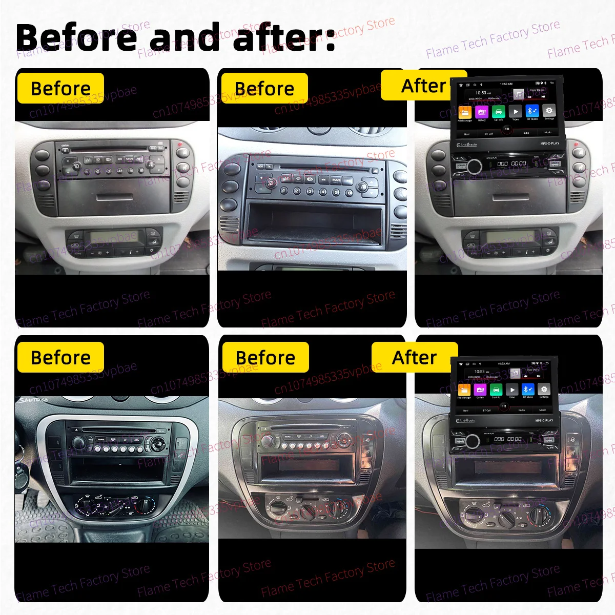 For Citroen C2 C3 2001-2010 Android 1Din Stereo 7