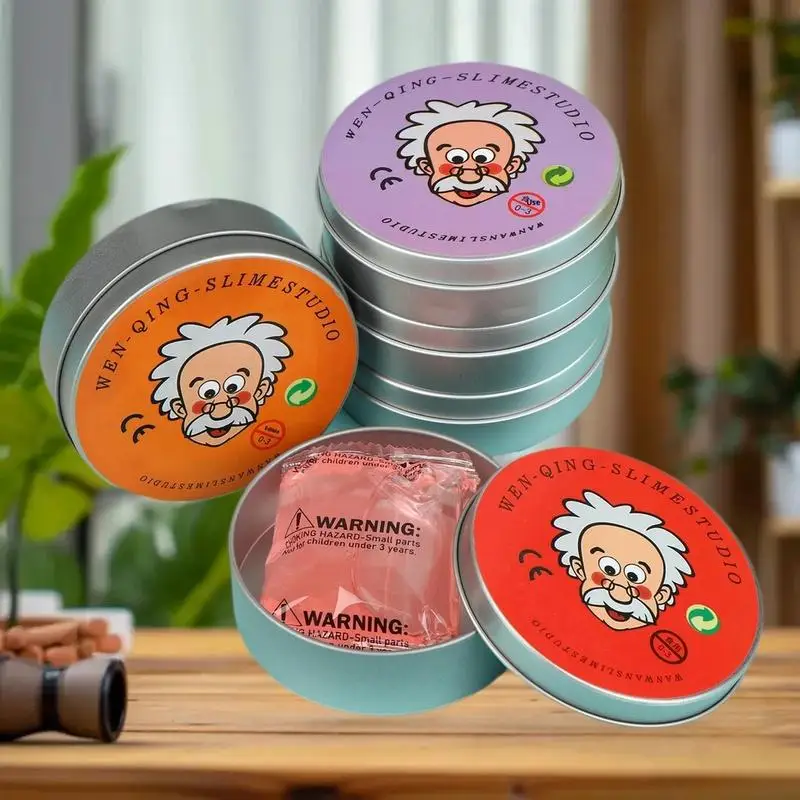 Slime d'argile de verre liquide brillant ; Jouet de décompression, argile cristalline antiadhésive pour enfants et adultes, cadeau.