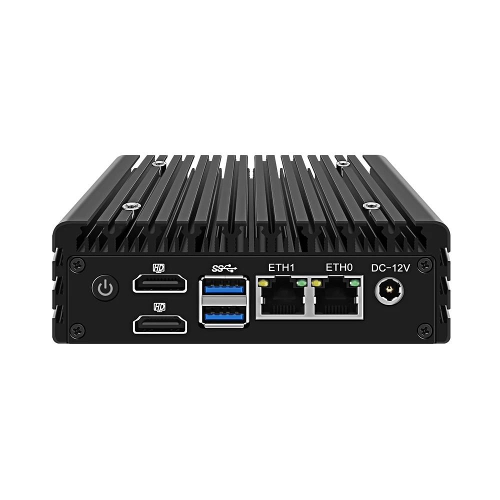 HUNSN Micro Firewall Appliance,Mini PC,RJ13f,Intel Celeron N3160/Pentium N3700,Router PC,Pfsense, 2xrealtek musliman, 2HD,2USB