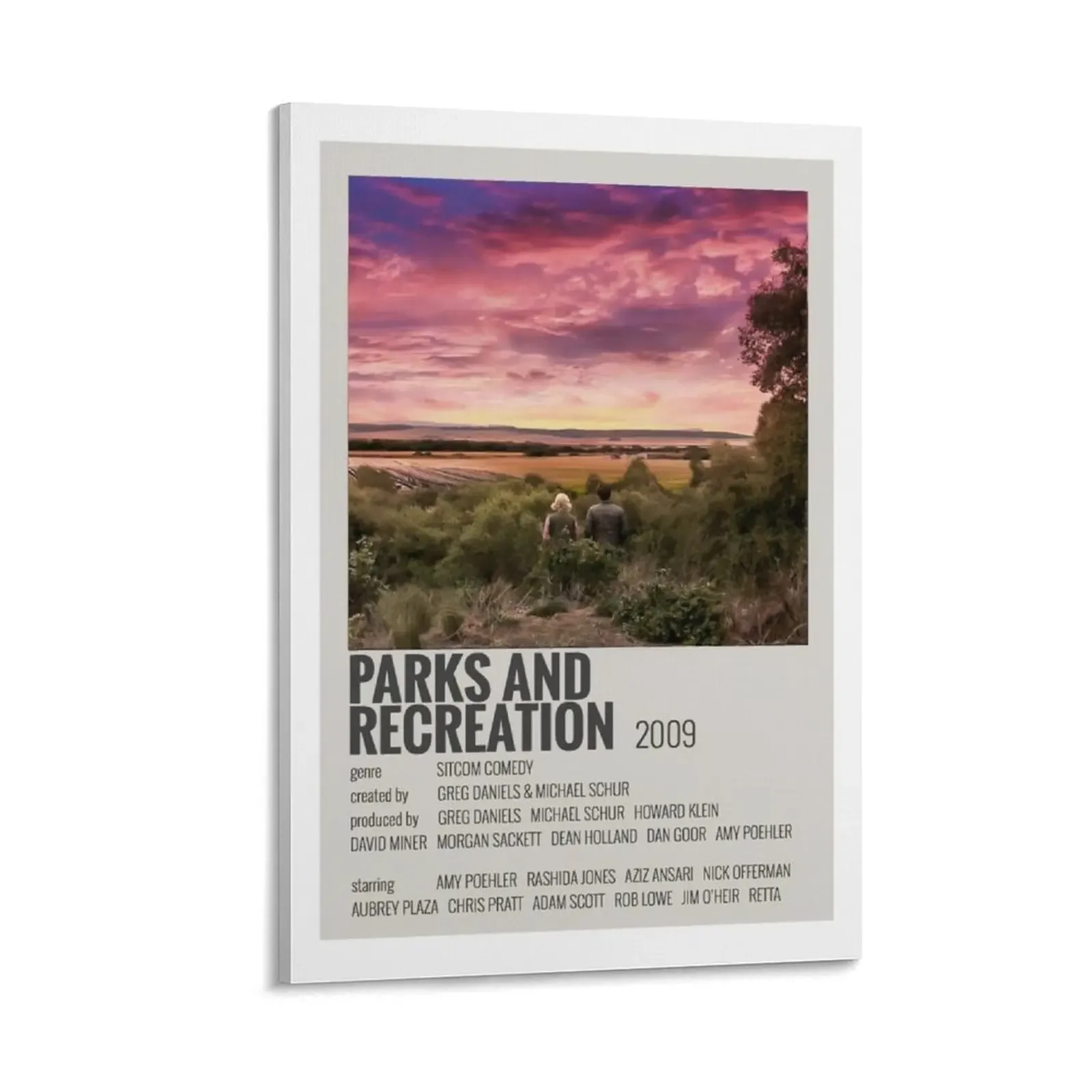 

Leslie + Ben Sunset Parks and Recreation Minimalist Poster Canvas Painting posters anime