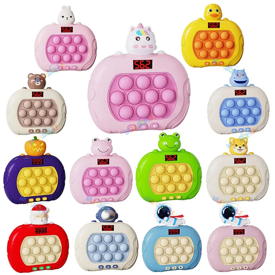 Consola electrónica Pop Light de 999 niveles, consola de juegos de empuje rápido con pantalla LED para adultos y niños, juguetes Fidget, regalos de