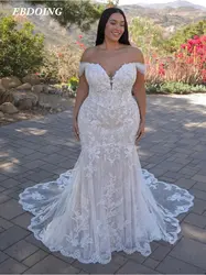 Newest Wedding Dress For Bride  Mermaid Sweetheart Neckline With Lace Appliques Custom Made Plus Sizes Vestidos De Novia