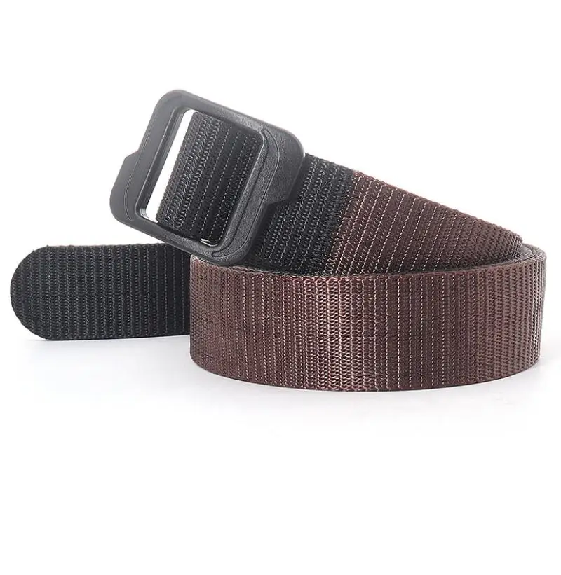 Double Color Canvas Belts Military Training No Metal Safety Belt waistband Youth Student Outdoor Sports Leisure Fashion Belts