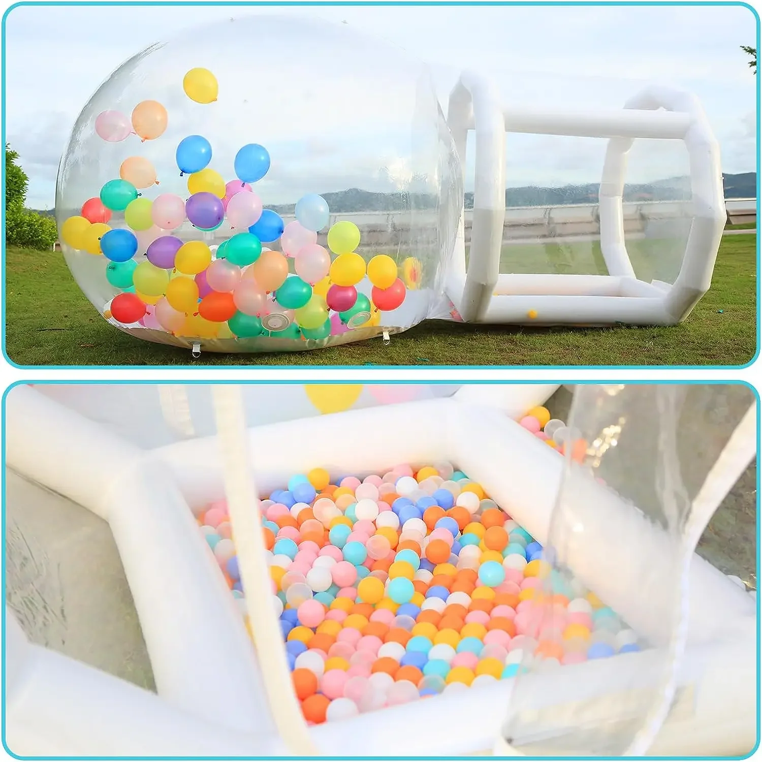 Inflatable Bubble House 10/13ft Clear Dome PVC Tarpaulin Tent with Blower Camping Kids Party Parks Event Commercial Rental