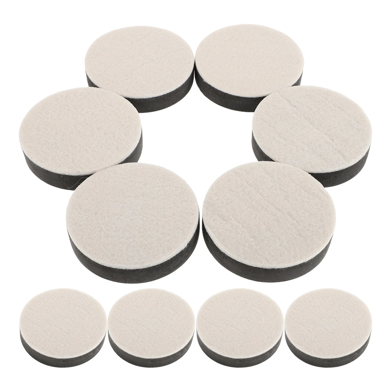 

10Pcs Round Felt Furniture Protectors Table Leg Pads Chair Bed Feet Anti Scratch Noise Reduction Heavy Duty Furniture Risers