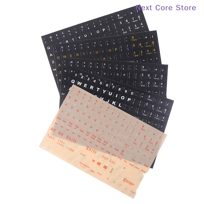 1Pcs PVC 120 Keys English Matte Standard Keyboard Waterproof Letter Alphabet Keyboard Stickers