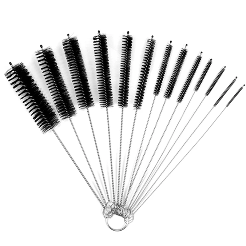 15/30 قطعة أداة فرش السيارات والدراجات النارية المكربن تنظيف إبرة مجموعة الفولاذ المقاوم للصدأ الأوساخ القاذف أداة فرشاة