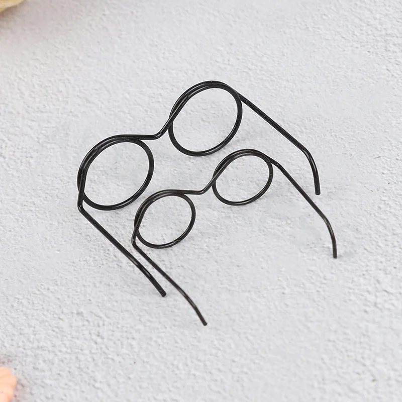 10Pcs Retro Cool Doll Glasses with round Frame Lensless Design for 30cm Dolls Fashion Accessory