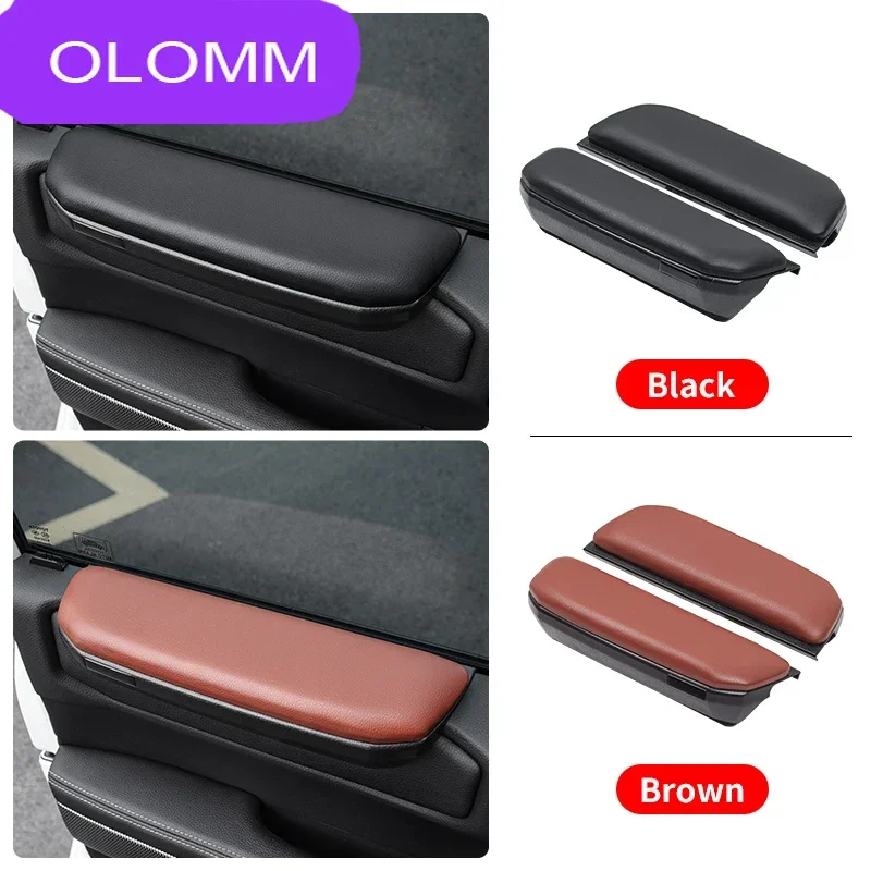 Car Door Elbow Pad For Toyota Land Cruiser Prado LC250 J250 2024 2025 Leather Soft Padding Armrest Cushion Interior Accessories
