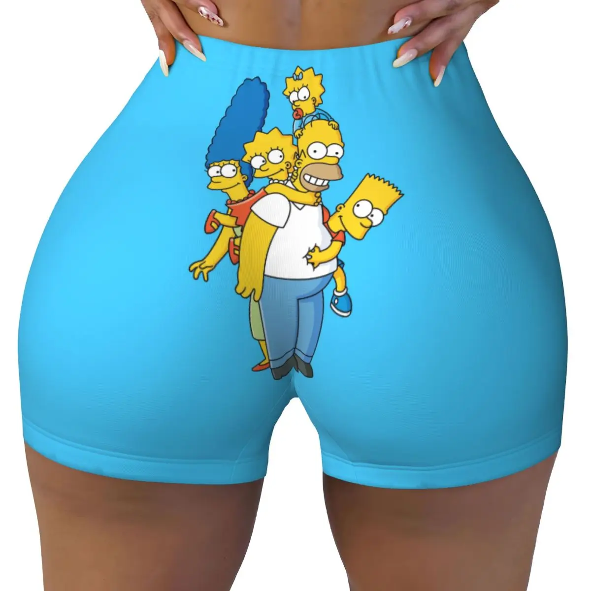 

Изготовленные на заказ шорты для бега и волейбола The Simpsons Bart, женские шорты для йоги в тренажерном зале и телешоу