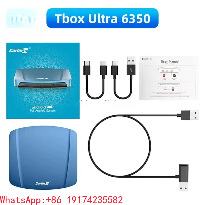 Universal   ultra Tv Dongl 6350 8G 256Gb Wireless 5G 2.4G Carplay Adapter Sans Fil Car Play Android 15 Ai Box