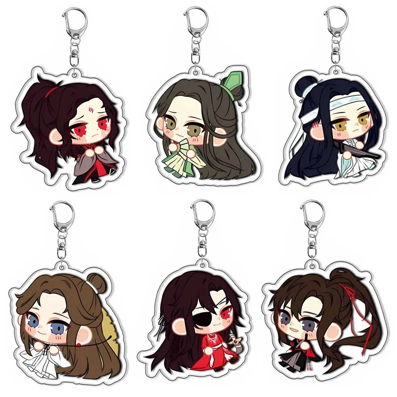 

Anime Tian Guan Ci Fu Keychain Acrylic Xie Lian Hua Cheng Figure Key Holder For Fans Accessories Girl Kids Birthday Gift Cosplay