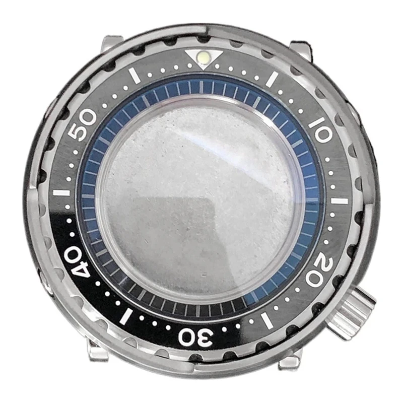 1 PCS Mineral Glass Stainless Steel Case Watch Case Cover Case 45MM For NH35/NH36 Watch Mechanical Movement