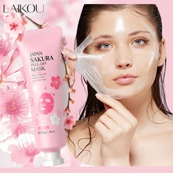 Sakura Peeling-Gesichtsmaske, Tiefenreinigung, straffend, aufhellend, Mitesser entfernte Abreißmaske, Gesichtspflege, 50 g