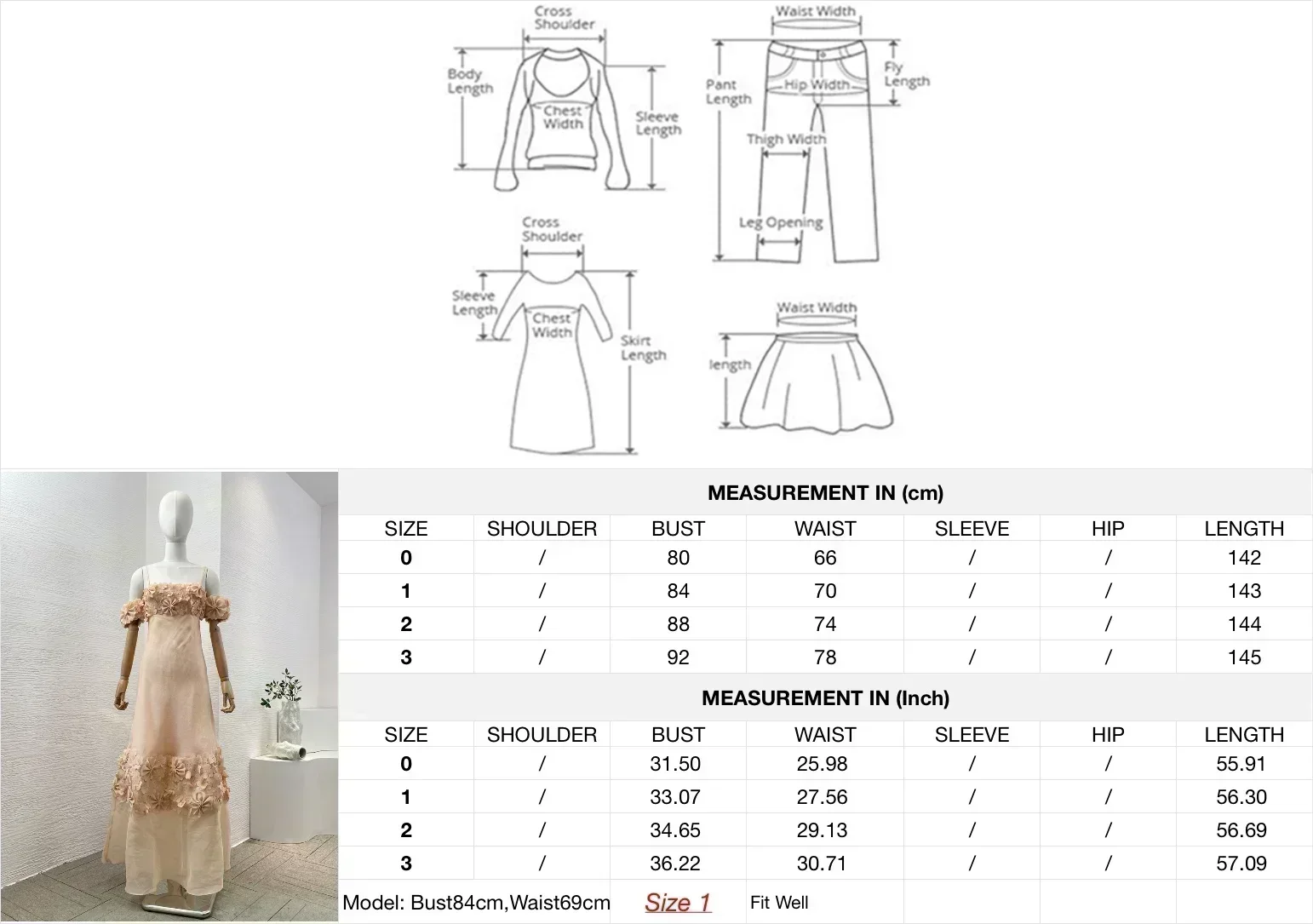 Robe longue tube à manches courtes, tenue d'été, couleur chair, fleurs appliquées, nouveauté 2024