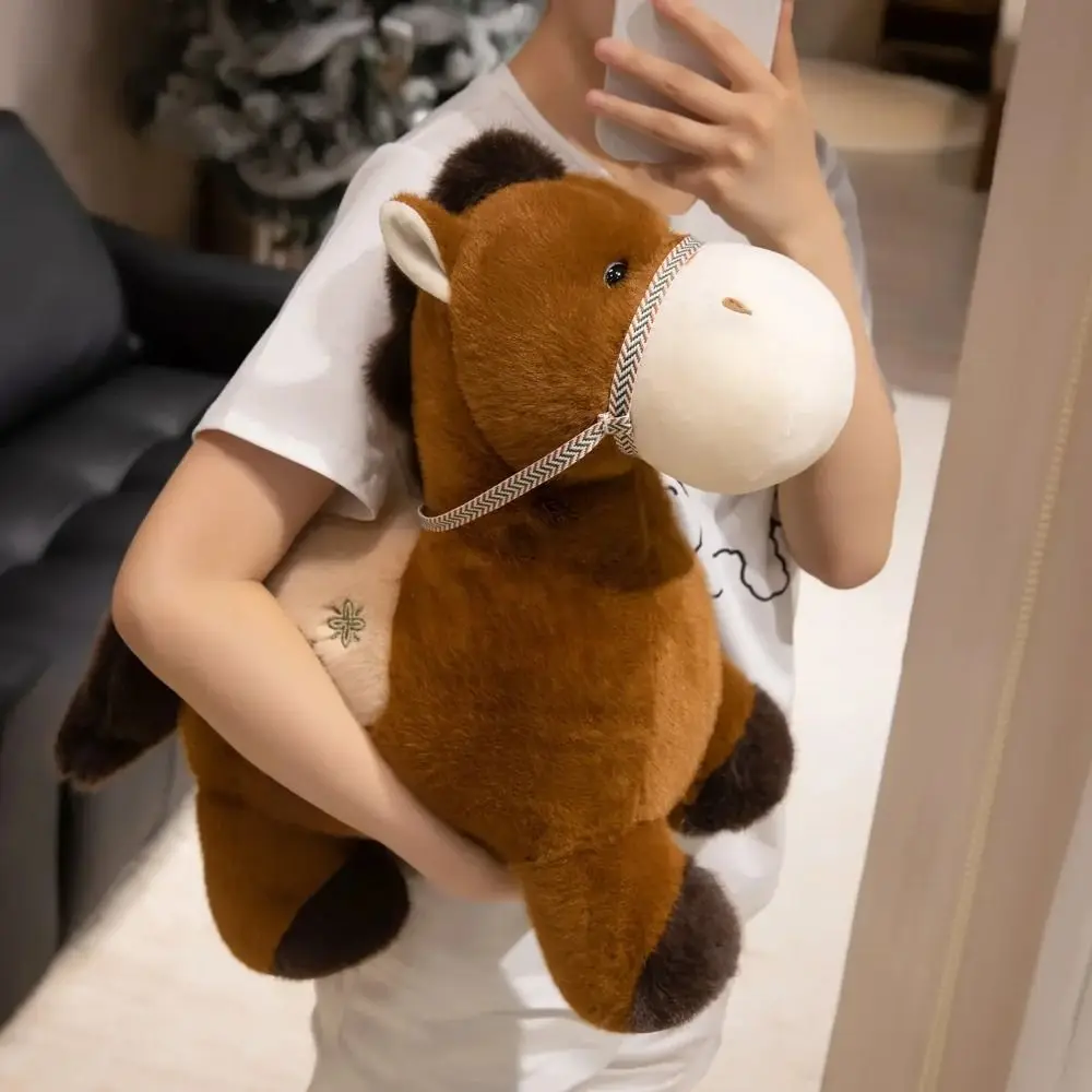 

Simulation Standing Foal Plush Doll Mane Saddle Pony Plush Toys Lovely PP Cotton Cartoon Horse Stuffed Toy Valentine's Day Gifts