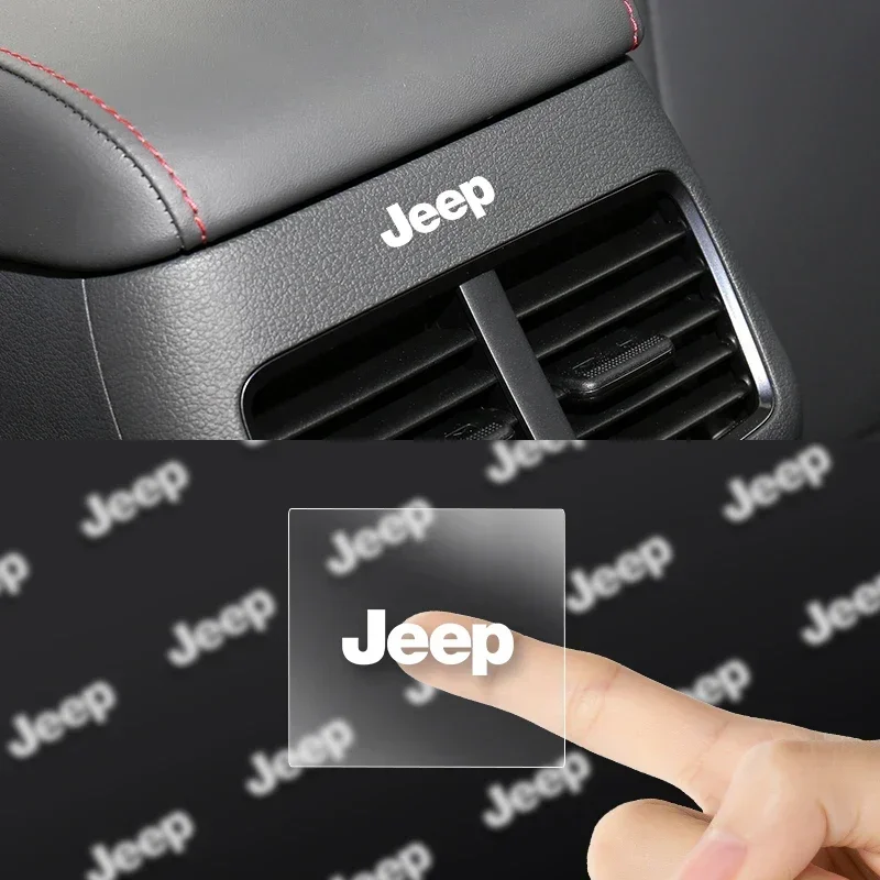 

Наклейки-логотипы для декора интерьера автомобиля, эмблемы для Jeep Compass, Renegade, Grand Cherokee, Wrangler JK, Gladiator, Patriot, Liberty