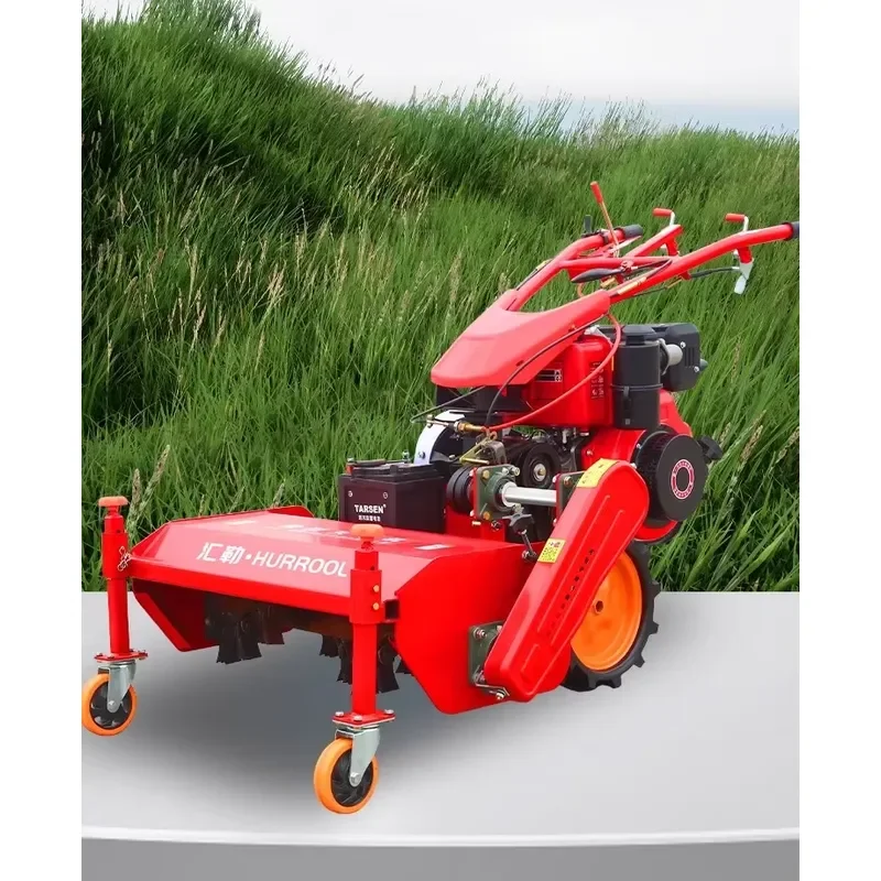 Premium Hand Push & Remote Control Agricultural Mower, Multifunctional Orchard Weeding Machine