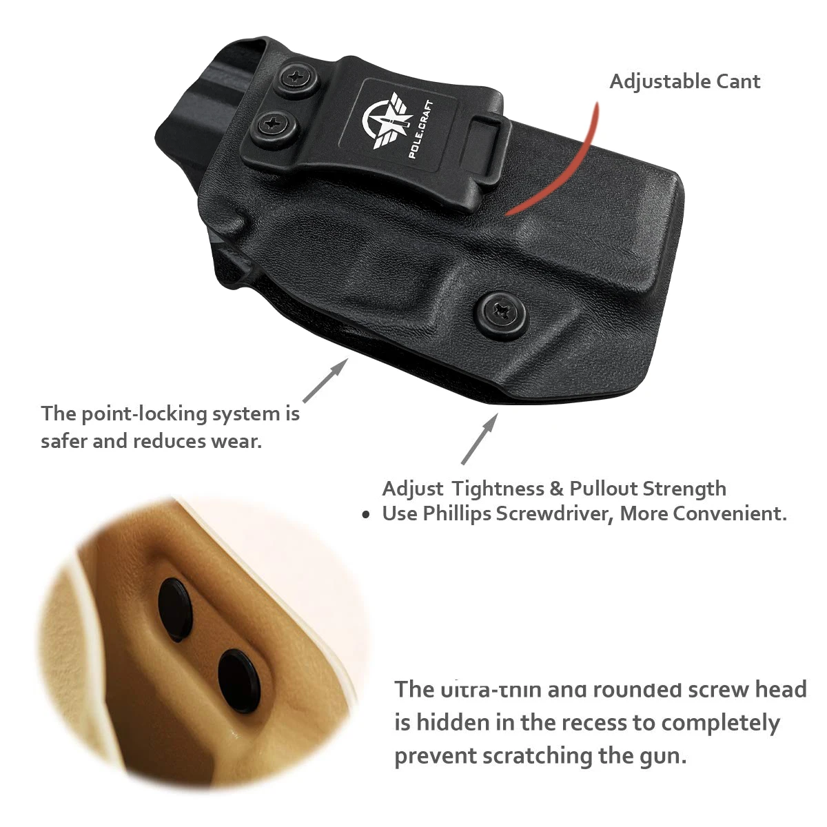جراب أسود للتاوروس g3c و g2c kydex g2s/pt111 g2/pt140 ، 9 ، اليد اليمنى ، الأسود