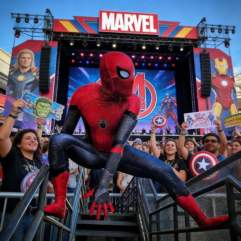 Disfraz de hombre araña lejos de casa, Tom Holland, Peter Parker, mono Zentai rojo y negro, traje de Cosplay para fiesta de Carnaval para niños y adultos