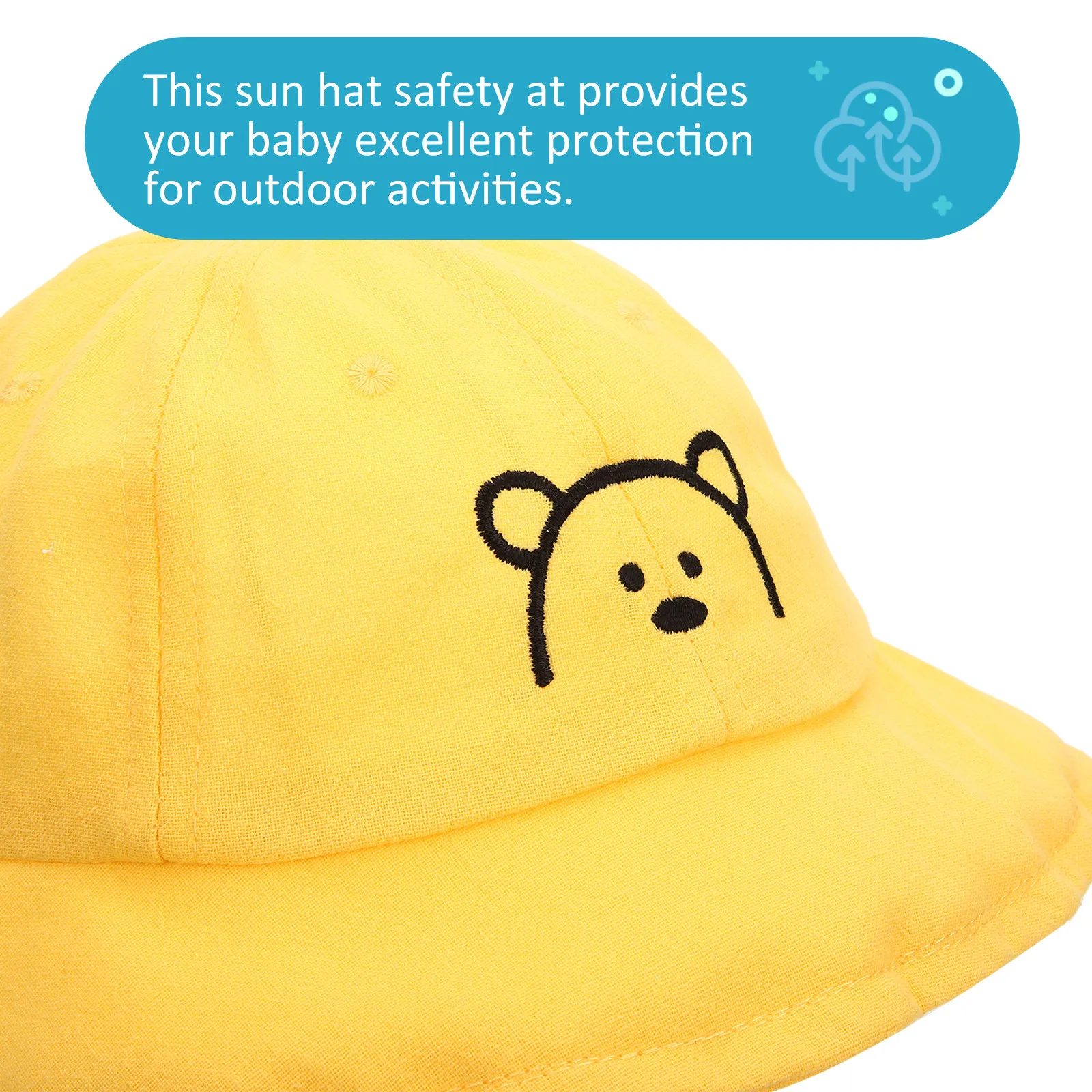 

Anti Droplet Hat Compact Sun Bucket Kid Protection Cotton Fishing Yellow Toddler Visor Girl Sun Hat Kids Bucket