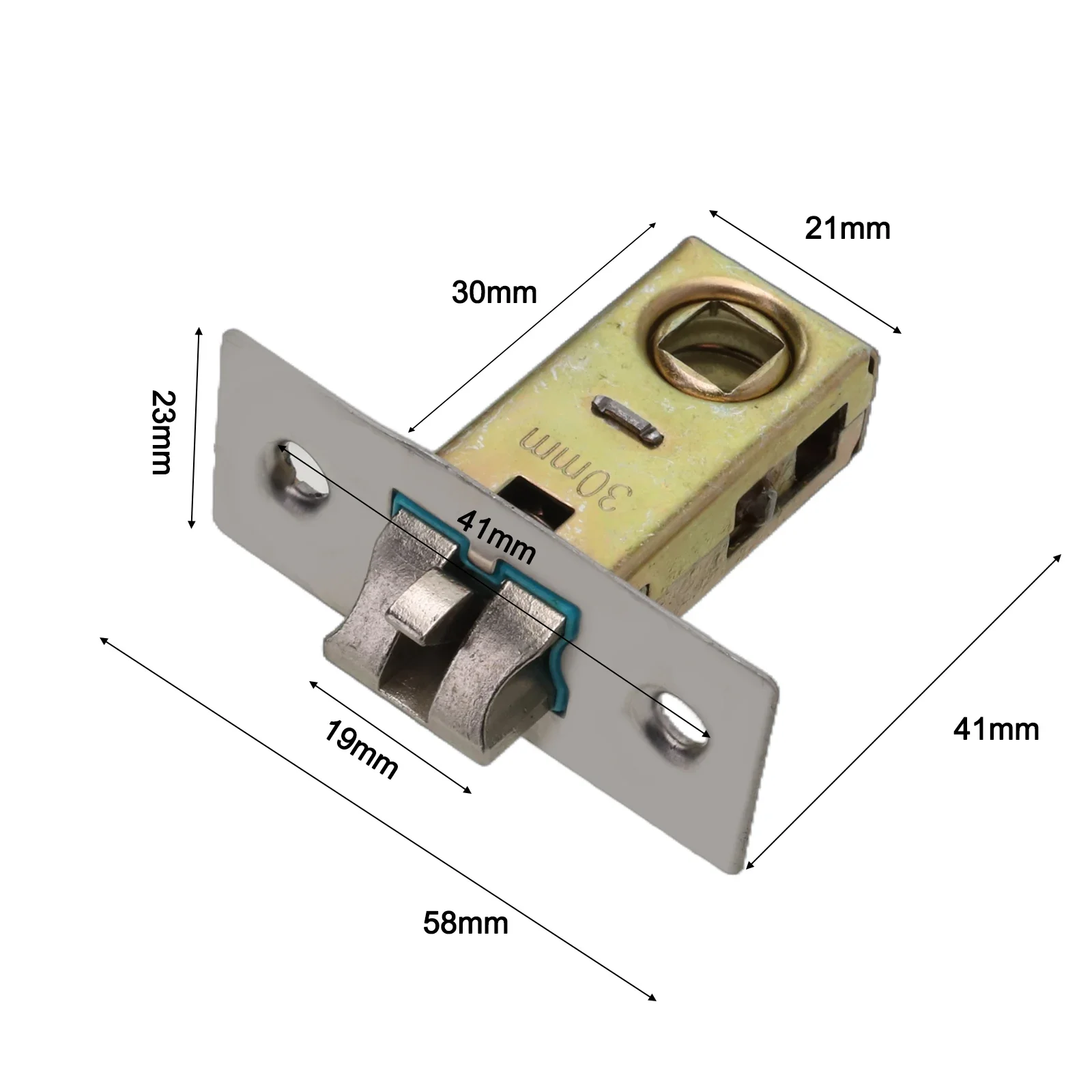 Door Hardware Tubular Latch 45mm For 30mm For Internal Doors For Left For Nsprung Door Reversible Right Handed