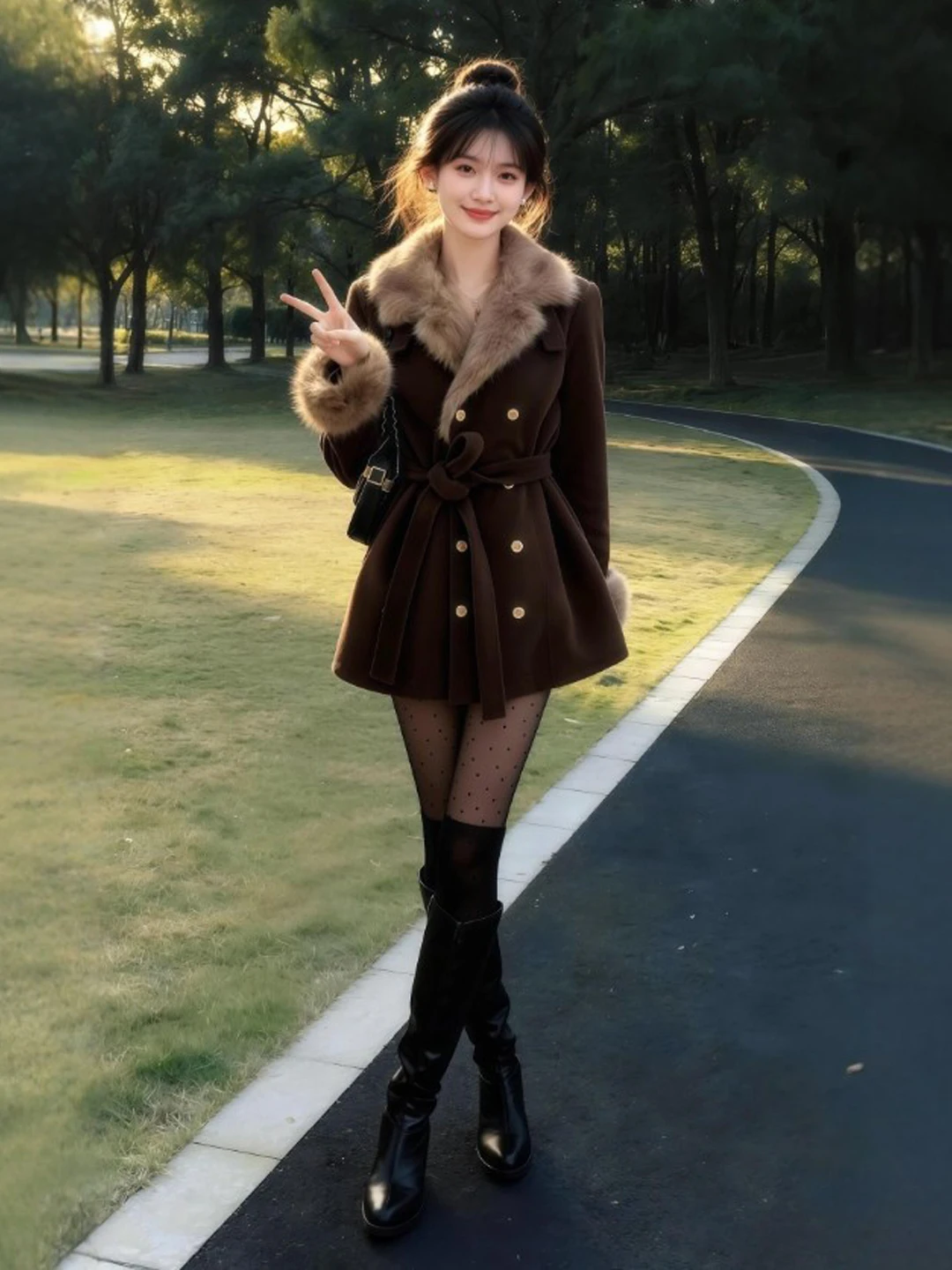 

Ретро-пальто из шерсти приталенного кроя с поясом, модная верхняя одежда для женщин на зиму, прямой крой, повседневный стиль