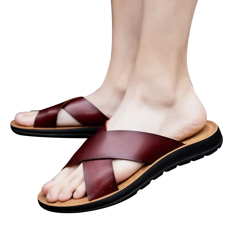 

Women's 2026 Summer New Arrival Cross Strap Slide Sandals Fashion Casual Outdoor Beach Slippers For Big Feet