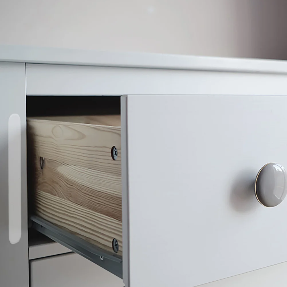 

10pcs Clear Silicone Anti Collision Strips Non Slip Stickers for Cabinet Doors Drawers Table Glass Tops Walls Furniture Bumpers