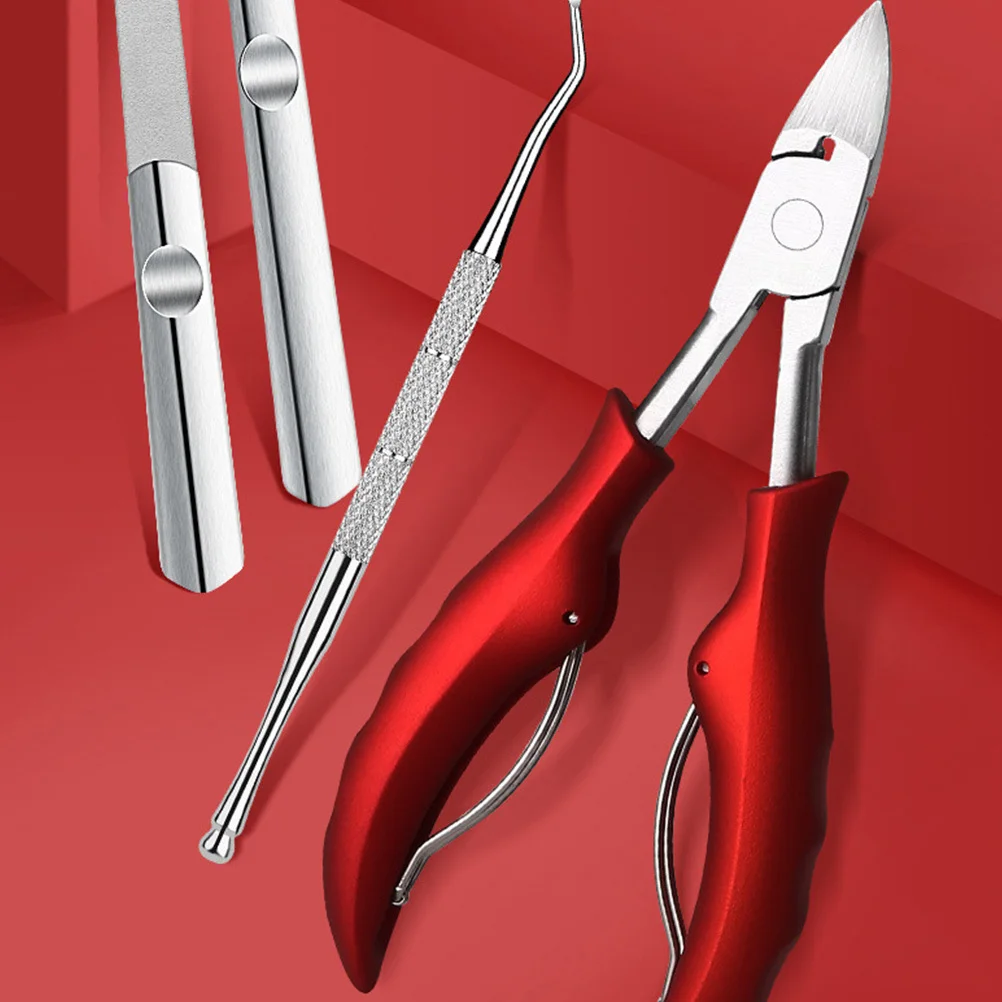 1Pcs Professional Nail Grooming Plier with for Thick Hard Nails Stainless Steel Manicure Tool Pedicure Supply