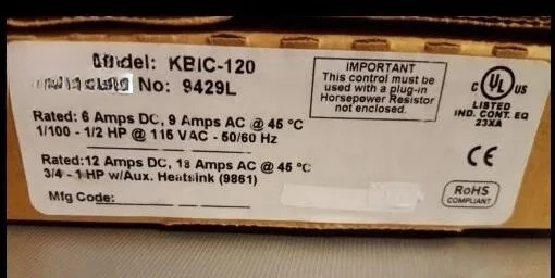 KBIC-120 kontrol motor DC baru dan asli