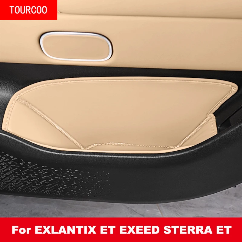 

For EXLANTIX ET EXEED STERRA ET 2024 2025 Car Door Storage Pocket Leather Storage Box Door Handle Tray Organizer Accessories