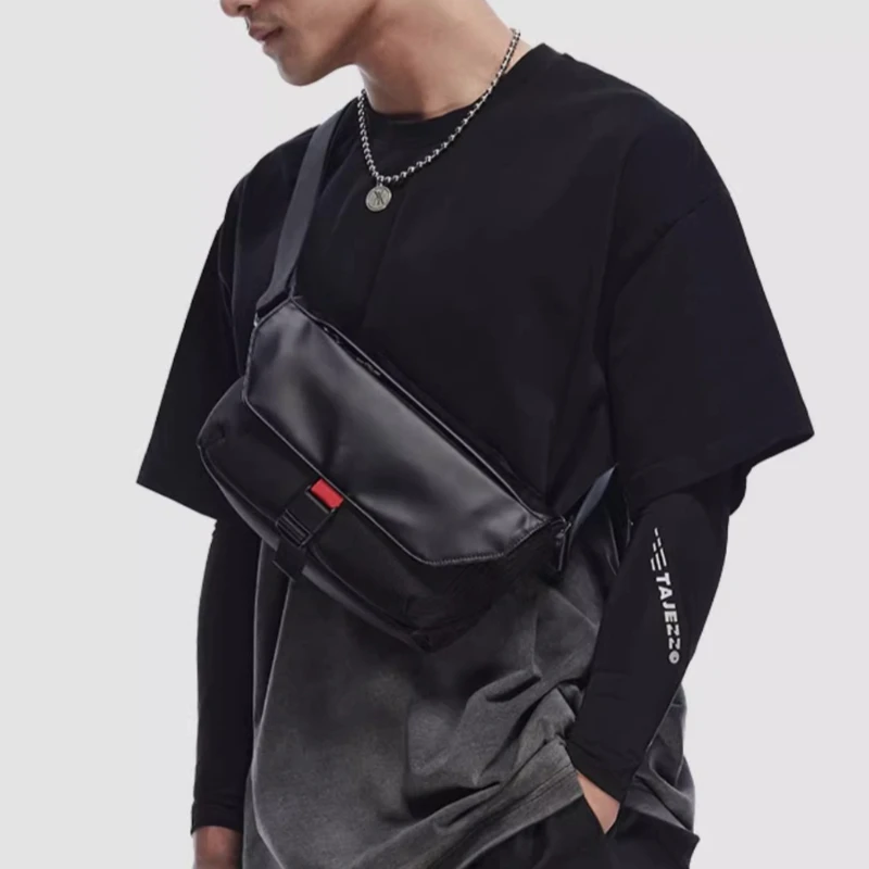 

Мужская сумка-слинг через плечо в утилитарном стиле, модная повседневная сумка для поездок на работу, прочный рюкзак на плечо, дорожная нагрудная сумка, sacoches hommes