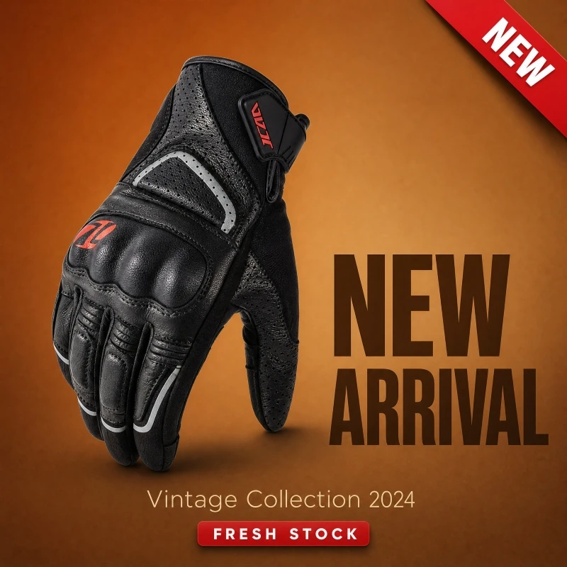 Motorcycle Gloves Full Finger Leather Breathable Touch Screen Motocross Riding Protective Gear Spring Moto Hand Protection Unise