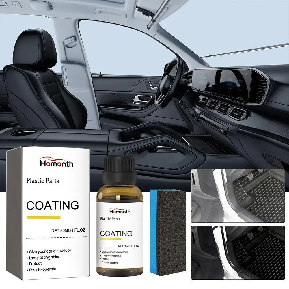 

30ml Car Refurbishing Agent Plastic Refurbished Plating Coating Agent Wax Panel Auto Interior Crystal Renovated Coating Supplies