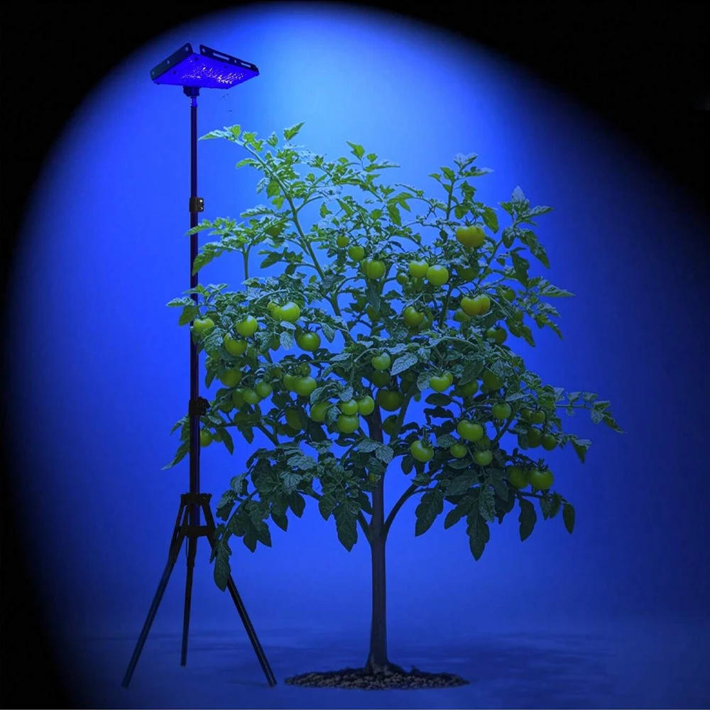 Plant Grow Light Indoor with Timer & Adjustable Tripod Stand, Standing LED Full Spectrum Lamps with Blue Red LEDs for Plant Grow