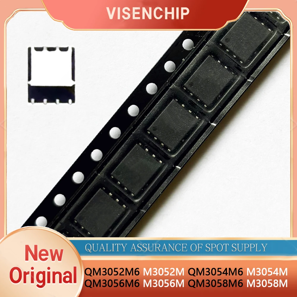 5pieces New Original QM3052M6 QM3054M6 QM3056M6 QM3058M6 M3052M M3054M M3056M M3058M 5*6mm QFN-8 chipset