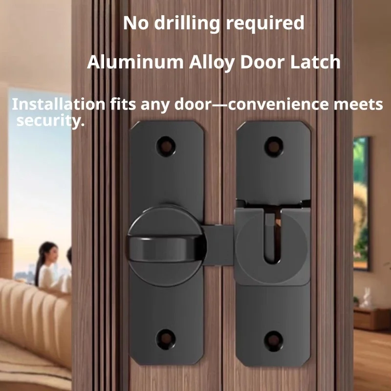 Sliding Door Dedicated 90/180 Degree Flip Door Lock, Zinc Alloy Anti-theft Home Latch