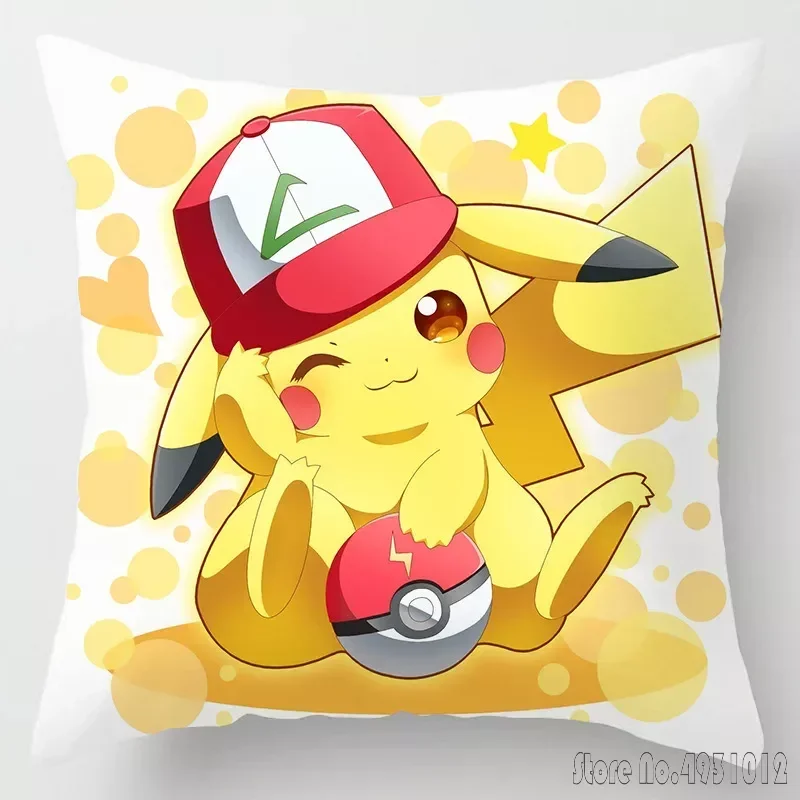45x45cm Pokemon Pikachu Bulbasaur Psyduck Charmander Kissenbezug Kissenbezug Dekor Sofa Kissenbezug Kawaii Anime Kissenbezug