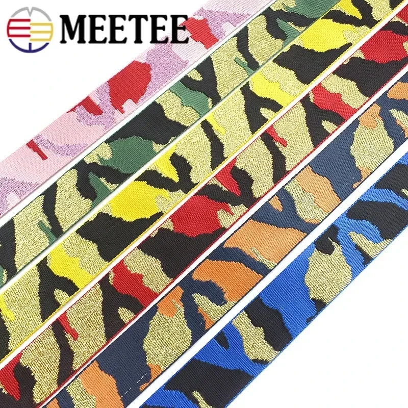 2Yards Meetee 38/50mm Nylon Webbing Polyester Jacquard Camouflage Decoration Ribbon Belt Backpack Strap Clothes Sewing Bias Band