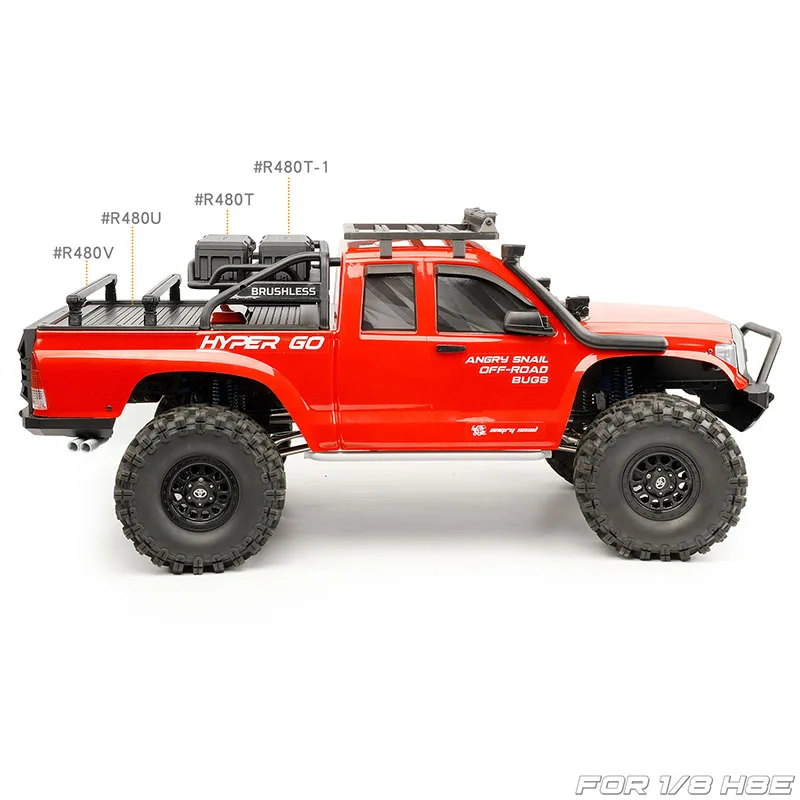 Rear Tail Plate Armor  Simulated Decorative Curtain Cover  Gantry  Toolbox for 1/8 RC Crawler Car Traxxas MJX H8E Upgrade Parts